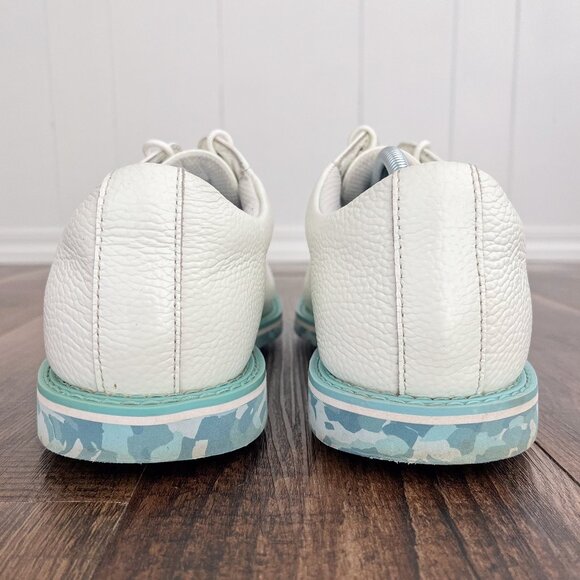 G/Fore Gallivanter Camo Sole Leather Golf Shoe G4MF23EF02 Size 13 White Blue - Picture 11 of 16